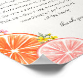 Citrus Floral Little Cutie Luier Gedachten spel Poster (Hoek)