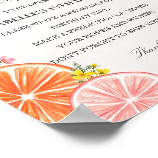 Citrus Floral Little Cutie Time Capsule Game Poster (Hoek)