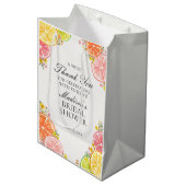 Citrus Floral Main Squeeze Vrijgezellenfeest Favor Medium Cadeauzakje (Voorkant Gekanteld)