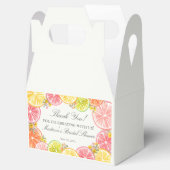 Citrus Floral Main Squeeze Vrijgezellenfeest Gable Bedankdoosjes (Geopend)