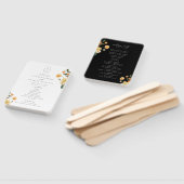 Citrus Floral Monogram Wedding Programme Handwaaier (Niet-gemonteerd)