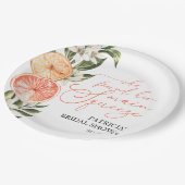 Citrus Floral Summer Vrijgezellenfeest Papieren Bordje (Gekanteld)