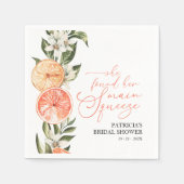 Citrus Floral Summer Vrijgezellenfeest Servet (Voorkant)