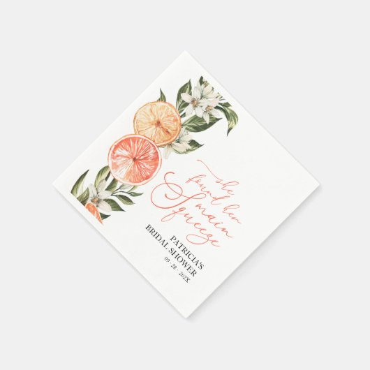 Citrus Floral Summer Vrijgezellenfeest Servet (Hoek)
