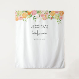 Citrus Floral Vrijgezellenfeest Achtergrond Fotoca Wandkleed