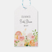 Citrus Floral Vrijgezellenfeest Douche gunsten Cadeaulabel (Achterkant)