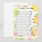 Citrus Floral Vrijgezellenfeest Game Kaart (Voorkant / Achterkant)