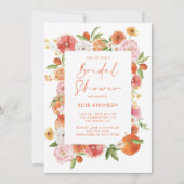 Citrus Floral Vrijgezellenfeest Kaart (Voorkant)