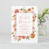 Citrus Floral Vrijgezellenfeest Kaart (Staand voorkant)