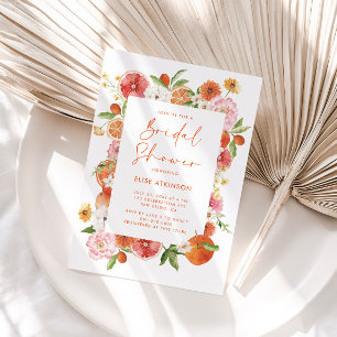 Citrus Floral Vrijgezellenfeest Kaart