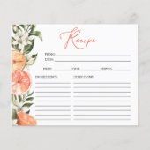 Citrus Floral Vrijgezellenfeest Recept Kaarten (Voorkant)