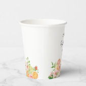 Citrus Floral Vrijgezellenfeest Shower Papieren Bekers (Rechts)