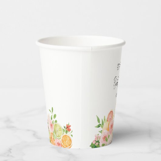 Citrus Floral Vrijgezellenfeest Shower Papieren Bekers (Rechts)