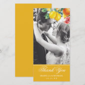 Citrus foto botanische bruiloft bedankkaart (Voorkant / Achterkant)