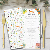 Citrus Frans Boho Bruiloft Menu
