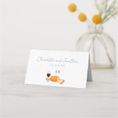 Citrus Franse Trouwtafel Nummer Plaatskaartje (Achterkant)