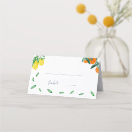 Citrus Franse Trouwtafel Nummer Plaatskaartje