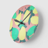 Citrus Fresh Pattern Ronde Klok (Hoek)