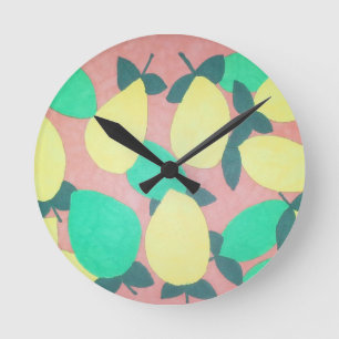 Citrus Fresh Pattern Ronde Klok