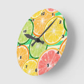 Citrus fruit acrylwand ronde klok (Hoek)
