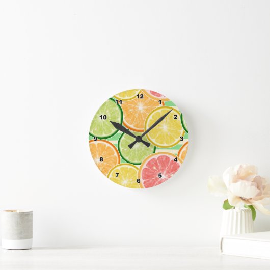 Citrus fruit acrylwand ronde klok (Huis)