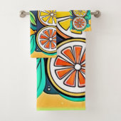 Citrus Fruit Art Design Bad Handdoek (Insitu)