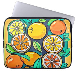 Citrus Fruit Art Design Laptop Sleeve