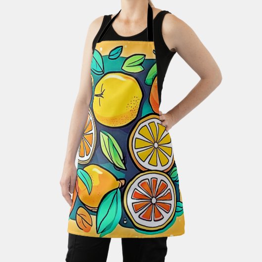 Citrus Fruit Art Design Schort (Insitu)