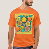 Citrus Fruit Art Design T-shirt (Voorkant)