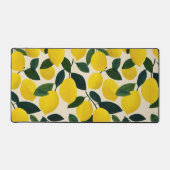 Citrus Fruit Art Summer Lemons Pattern Cheerful Bureaumat (Voorkant)