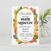 Citrus Fruit Bruids Douche Uitnodiging (Staand voorkant)