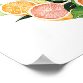 Citrus Fruit Cutie Bruiloftsborrel Welkomstbord Poster (Hoek)