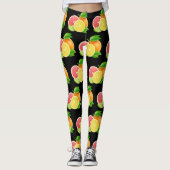 Citrus Fruit Design Patroon Leggings (Voorkant)