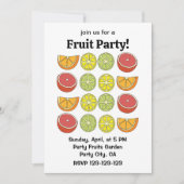 Citrus Fruit Feestje Kaart (Voorkant)
