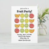Citrus Fruit Feestje Kaart (Staand voorkant)