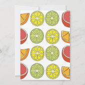 Citrus Fruit Feestje Kaart (Achterkant)