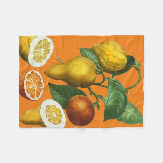 CITRUS FRUIT FLEECE DEKEN (Voorkant (Horizontaal))