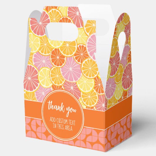 Citrus Fruit - Haar grote Squeeze Douche Bedankdoosjes (Geopend)