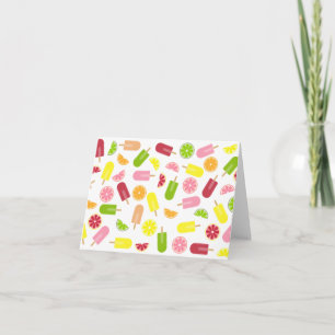 Citrus Fruit Ice Poppen Notecards Kaart