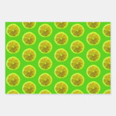 Citrus Fruit, Lemon en Limoen gepatterd Inpakpapier Vel (Voorkant 3)