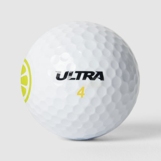 Citrus Fruit Lemon Golf Balls Golfballen (Logo)