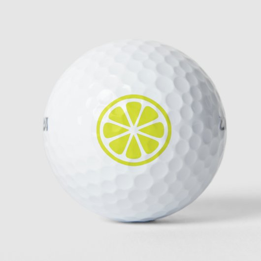 Citrus Fruit Lemon Golf Balls Golfballen (Voorkant)
