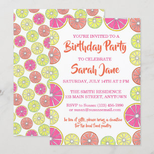 Citrus Fruit Lemon Limoen Oranje Grapefruit Kaart