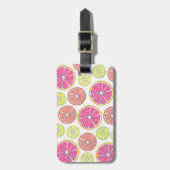 Citrus Fruit Lemon Limoen Oranje Grapefruit Print Bagagelabel (Voorkant verticaal)