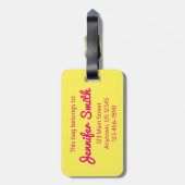 Citrus Fruit Lemon Limoen Oranje Grapefruit Print Bagagelabel (Achterkant verticaal)