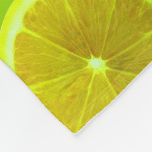 Citrus Fruit, Lemon & Limoen Pattern - Gepersonali Fleece Deken (Hoek)