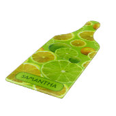 Citrus Fruit, Lemon & Limoen Pattern - Gepersonali Snijplank (Hoek)