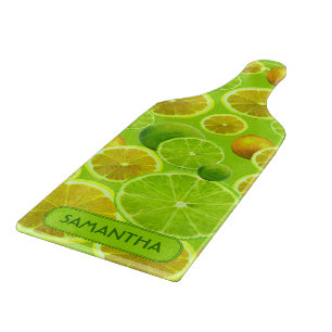 Citrus Fruit, Lemon & Limoen Pattern - Gepersonali Snijplank