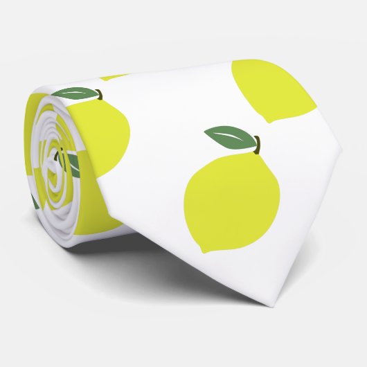 Citrus Fruit Lemon Pattern Stropdas (Opgerold)