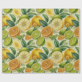 Citrus Fruit Medley Summer Gift Wrap Cadeaupapier (Vlak)